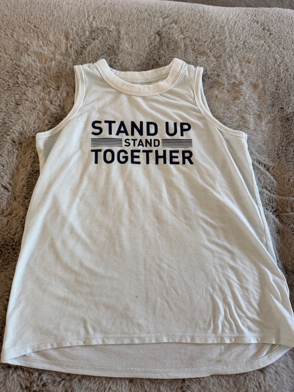 Athleta Tank Top with Navy 'Stand Up Together' Graphic